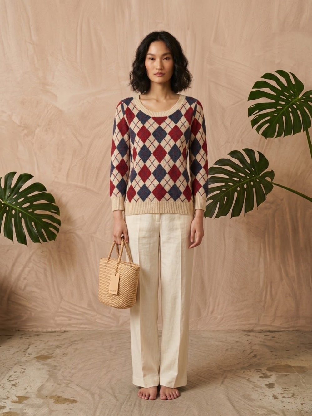 A.P.C. Wool Birkin Jacquard Sweater S Designer Knit